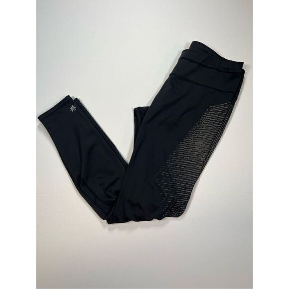 Athleta Sonar Reflective Dot Black Legging Run, Walking, Zip Pocket Size Medium - Picture 12 of 13